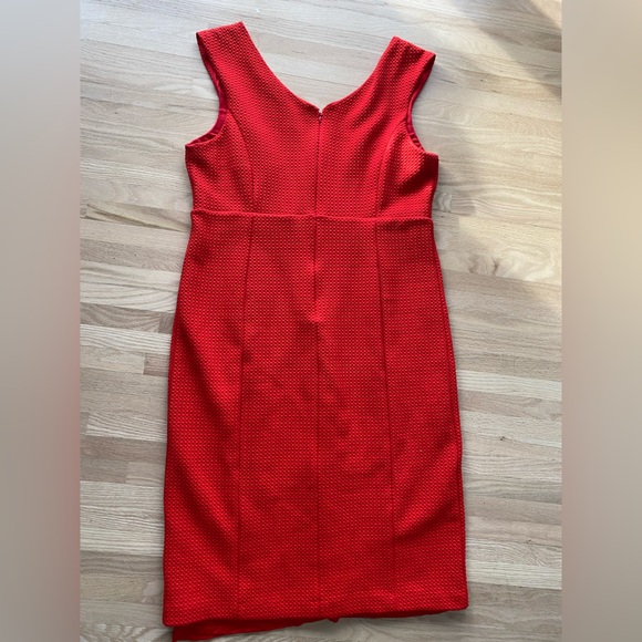 Anthropologie Maeve button front Princess seam stretchy red midi dress XL - Picture 3 of 6